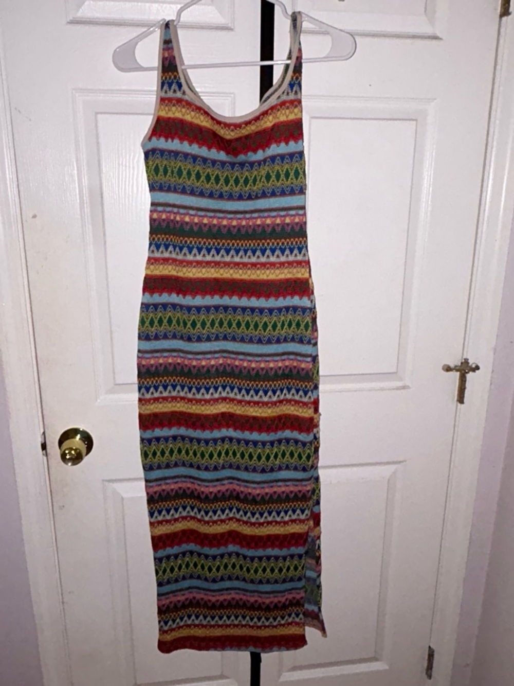 Sleeveless Multicolor Striped Maxi Dress